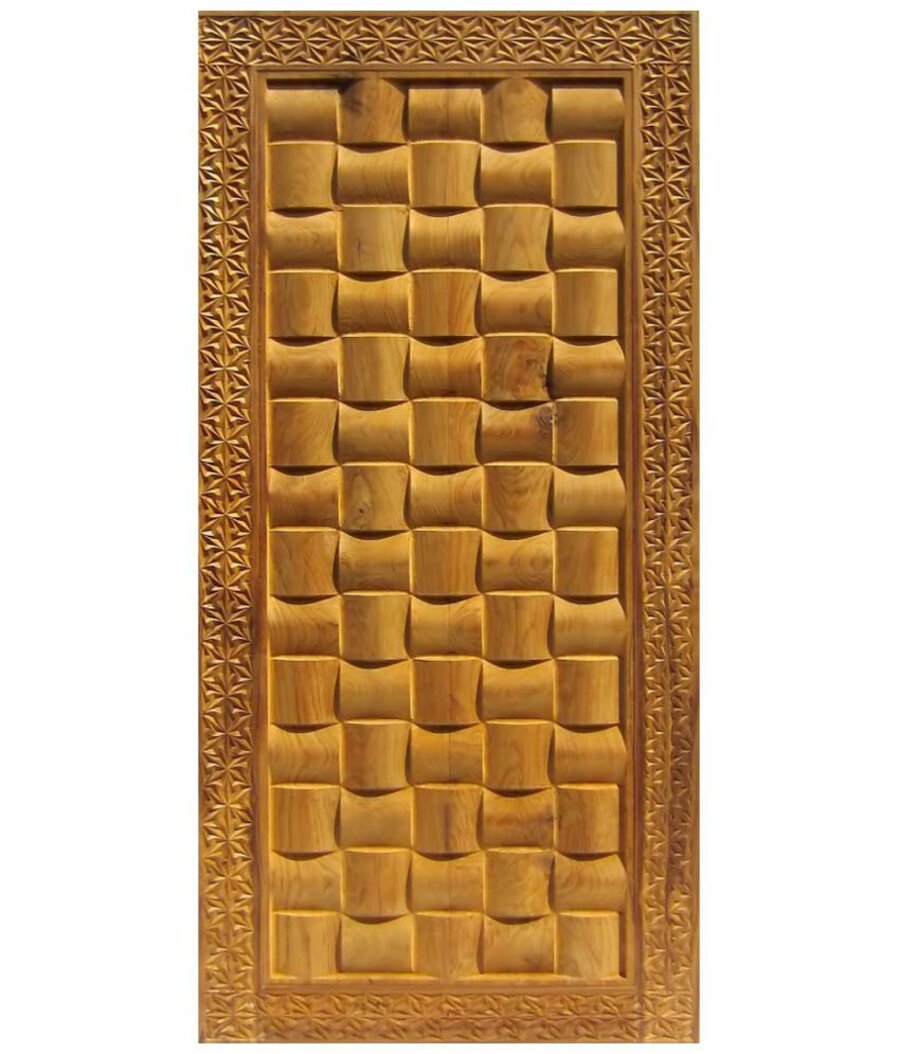 Repeating basket weave pattern carved for bulk export job work